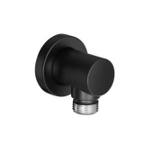 Cut out image of the Roca Aqua Matt Black Round Shower Outlet